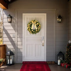 VINGLI 24" Battery Operated Christmas Wreath with 50 LED Lights - Image 4