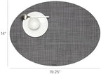 Chilewich Mini Basketweave Placemats, Woven Oval Placemats Set of 4 - Image 2