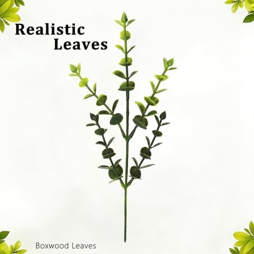 28 Inch Boxwoods Door Wreaths for Front Door, Large Artificial Spring Summer Greenery Wreaths for Porch Wall Window Rustic Farmhouse Wedding Home Outdoor Indoor Decorations - Image 3