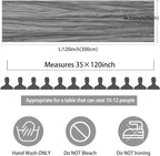 12 Pack Cheesecloth Table Runner, 35x120 Inch Boho Gauze Fabric Table Runner 10ft Rustic Sheer Runner for Wedding Party Baby Shower Table Decor (Grey) - Image 2