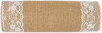 MDS 20 PCS 100% Natural Burlap Table Runners 12" x 108" with Lace, Rustic Farmhouse Country Vintage Boho Jute Runner for Wedding Reception Birthday Party Home Kitchen Dining Coffee Table Decoration - Image 3