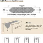 Elegant Floral Chenille Jacquard Table Runner Caramel Color with Tassels - Image 2
