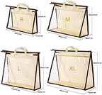 8 Pack Handbag Dust Bags Clear Purse Storage Organizer for Closet, Hanging Zipper Storage Bag for Handbags - Image 5