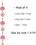 Divyakosh Handmade Lotus Wall & Door Hangings (Pack of 4) - Home & Pooja Decor for Diwali, Wedding, All Festivals (Size - 3 Ft / 36 Inches) - Image 5