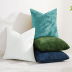 decorUhome Soft Chenille Turquoise Throw Pillow Covers 26X26 Set of 2 - Image 6