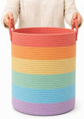 OrganiHaus Rainbow Laundry Basket & Hamper, Nursery Playroom 52L by OrganiHaus