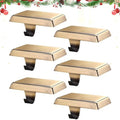 Christmas Stocking Holders for Mantle, Weighted Stocking Hangers, Christmas Stocking Hooks for Tables Window Fireplace Mantle Decoration(Bronze,6PCS) by popamaz
