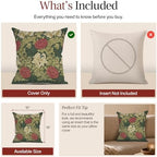 William Morris Chrysanthemum Multi Tapestry Throw Pillow Cover 16 x 16 in - Image 6
