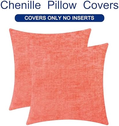 CaliTime Decorative Couch Throw Pillow Covers 26 X 26 Inches Living Coral - Image 6