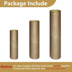 Gold Tall Floor Vase - Set of 3 Brass Large Metal Decorative Vases - Image 7