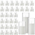 Shihanee 180 Pcs Pillar Candles & Glass Cylinder Holders Set,White by Shihanee
