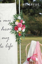 Artificial Wedding Arch Flowers Kit(Pack of 2) for Wedding Arch, Bridal Shower, Ceremony and Reception Backdrop Decoration (Bright Pink) - Image 5