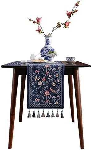 Patdrea Designer Vintage French Velvet Table Runner,12"X63"-Lanruoting - Image 3