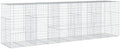 vidaXL Gabion Basket with Cover 196.9"x39.4"x59.1" Galvanized Iron by vidaXL
