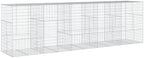 vidaXL Gabion Basket with Cover 196.9"x39.4"x59.1" Galvanized Iron by vidaXL