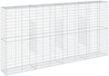 vidaXL Gabion Basket with Cover 157.5"x19.7"x78.7" Galvanized Iron by vidaXL