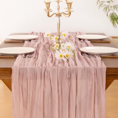10 Pack Cheesecloth Table Runner Fall Boho Gauze Wedding Party Home Decor - Image 5