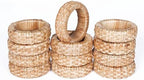 Goroly Home Rattan Napkin Rings Set of 24 for Wedding Party Decoration, Napkin Holder for Table Decoration, Christmas Table Decorations, Thanksgiving Home Decor (Brown) by GorolyHome