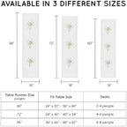 Hand-Embroidered Cotton Table Runner, 16 x 72 Inch, Yellow Dandelion - Image 3