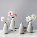 Modern Small Flower Vases 8 Pack - Ceramic, White - Image 5