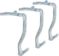 Lulu Decor,100% Cast Iron 8" Antique White Branch Mantel Stocking Holders with Rubber Base for Better Grip, can Hold Upto 9 lbs, Natural Beautiful Shape, Simple Sophisticated Design (3 Pcs) by LuluDecor