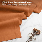 Classic Linen™ by D'Moksha, Rust Table Runner 108 Inches Long, 100% Pure Linen, 14 x 108 Inch Table Runner for Dresser, Dining- Fall, Weddings, Outdoor Hosting - Image 2