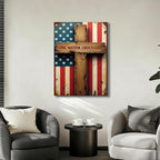 Ship Next Day – Framed American Flag Canvas Art, Patriotic Wall Decoration, Christian Home Decor, Independence Day Gifts, Stars and Stripes Painting, Made in USA - Image 7