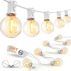GOOTHY LED Outdoor String Lights Waterproof, 50Ft G40 Globe Patio Light Plug in with 52 Shatterproof Bulbs, Hanging Outdoor Lights for Backyard Garden Bistro Balcony Party Wedding Decor, White Wire by Goothy
