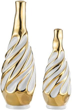 Yundu Gold with White Vase Set of 2 by YunduHome
