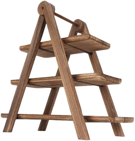 MAVIS LAVEN 3 Tier Rectangle Stand, Solid Wood Multilayer Storage Tray, Stylish Kitchen Organizer for Fruits, Cakes, and Decor - Image 7
