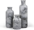 YMXYJM Resin 3 Piece Decorative Vase Set, Grey Farmhouse Home Decor by YMXYJM