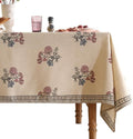 ISAENNE Designer French Elegant Rectangular Tablecloth,94"x63" by Isaennehomedecoration