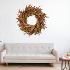 Olive Wreath for Front Door 26 inch, Greenery All Season Wreath with Olive Leaf Fruit, Home Decoration for Outdoor Living Room Indoor Wall and Outside - Image 7