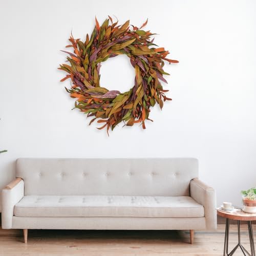 Olive Wreath for Front Door 26 inch, Greenery All Season Wreath with Olive Leaf Fruit, Home Decoration for Outdoor Living Room Indoor Wall and Outside - Image 7
