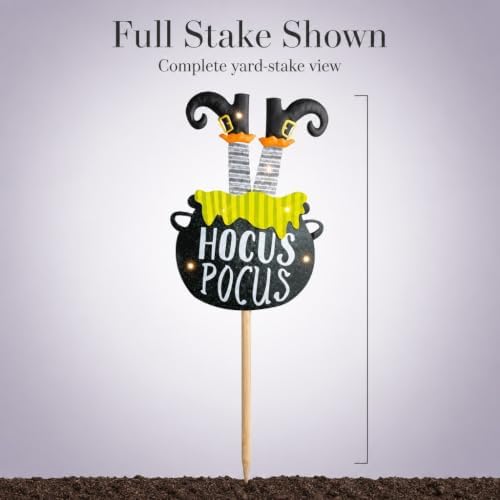 Mud Pie Led Tin Witch Yard Stake, Garden Accessories, Seasonal Home Decor, Holiday Giftable Decor - Image 3