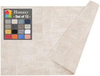 Homaxy PU Faux Leather Placemats for Dining Table, Set of 12, Beige by Homaxy