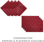 Caiden Elegance Damask Tablecloth, Red - 60" W x 144" L - Image 4
