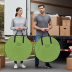 36 Inch Round Storage Bag 2 Pack,Watercolor Green Waterproof Wreath Storage Container with Handles&Zipper Solid Color Closet Organizer Bags Garland Box by Unknown