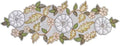 Beaded Table Runner Decore 36 inches Long Christmas Flower Design Beaded Table Runners for Halloween, Christmas, Easter Coffee Tropical - 36"x13" Green Ivory Gold Olio Marfa by byHomeDecorativeProduct