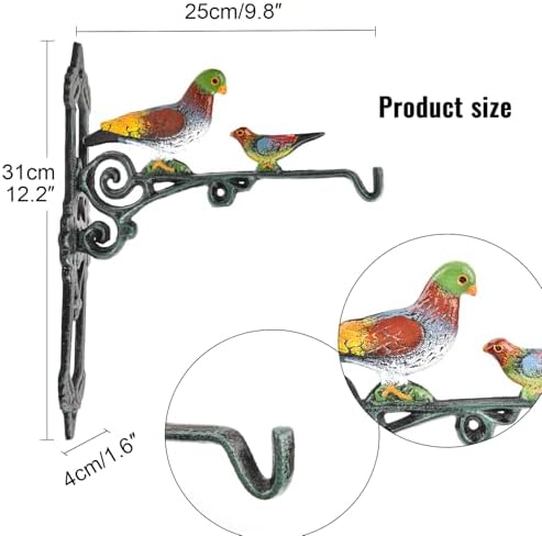 Sungmor Heavy Duty Cast Iron Hanging Plant Bracket - 2 Pack 10 Inches - Image 6