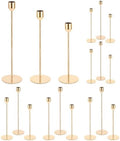 18Pcs Gold Candlestick Holders, Metal Tall Taper Candle Stick Holder by Ovveroche