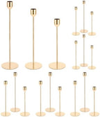 18Pcs Gold Candlestick Holders, Metal Tall Taper Candle Stick Holder by Ovveroche