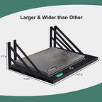Tectocker-DOU 2 Pc Deep Floating Wall Shelves, Heavy Duty, 16x12, Black - Image 3