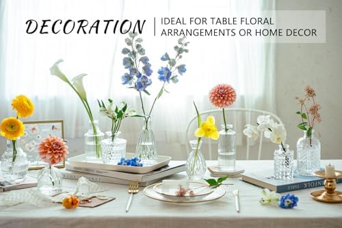SUPMIND 16Pcs Clear Glass Bud Vase, Small Flower Vase for Centerpieces Bulk - Image 3