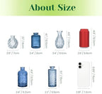 Hewory Small Bud Vases Bulk: 25Pcs Multi Blue Flower Vases for Centerpieces - Image 5