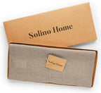 Solino Home 100% Pure Linen Table Runner Natural Long, Fete 14 x 108 in - Image 5