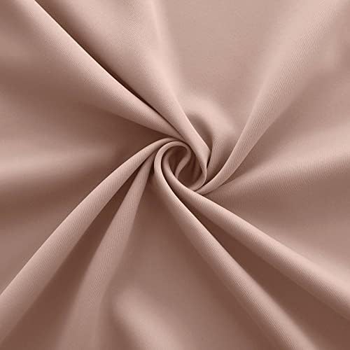 KOUFALL Blush Pink Curtains Blackout,Nursery Curtain for Girl Baby,Grommet Neutral Boho Pale Rose Peach Shabby Chic Aesthetic Modern Glam Pastel Curtains for Girls Bedroom 2 Panels Set 84 Inches Long - Image 6