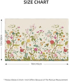 Floral Placemats 12x18 Inches Set of 6, Vintage Wildflower Herb Animal Natural Style, Decorative Heat Resistant Non-Slip Washable Placemats - Image 2