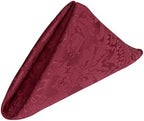 Ultimate Textile 17x17-Inch Square Damask Cloth Napkins, Red, Set of 36 by UltimateTextile