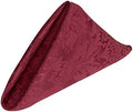 Ultimate Textile 17x17-Inch Square Damask Cloth Napkins, Red, Set of 12 by UltimateTextile